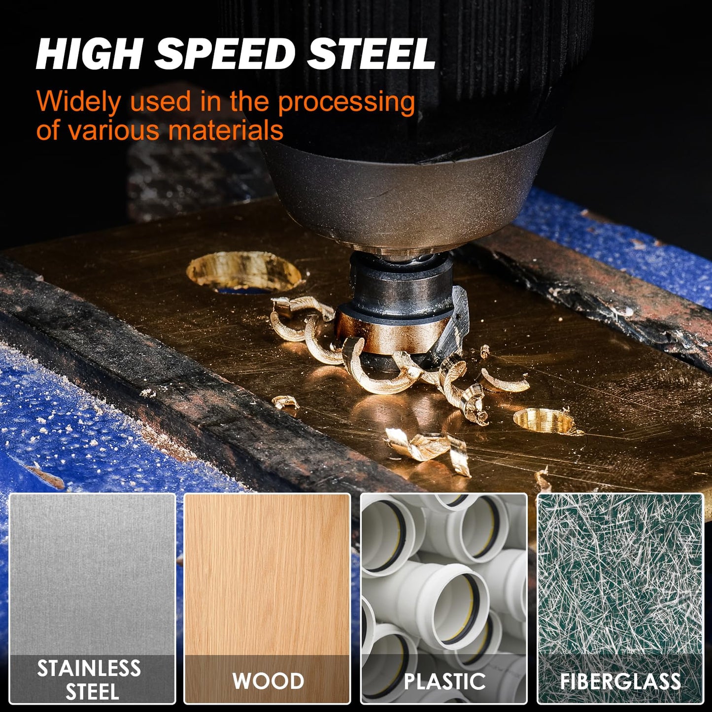 THINKWORK Step Drill Bit, HSS Single Size Step Drill Bit 1/8"-1/4", Mini Portable Unibit, 1/4" Hex Shank Step Bits for Soft Metal, Steel, Wood, Plastic