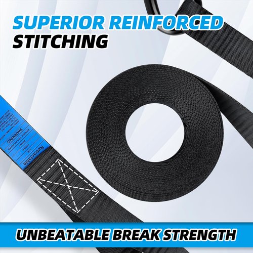 Heavy Duty Ratchet Straps 15 Ft Length 1800 Lbs Safe Working Load, 4-Pack with S-Hooks and Soft Loops