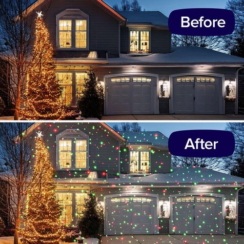 Star Shower Ultra 9 Outdoor Laser Holiday Projector with Remote, 2 Pack, AS-SEEN-ON-TV, New 2024 Model w/ 9 Unique Patterns, Showers Home w/Thousands of Lights, 3 Color Combinations, Up to 3200 Sq Ft