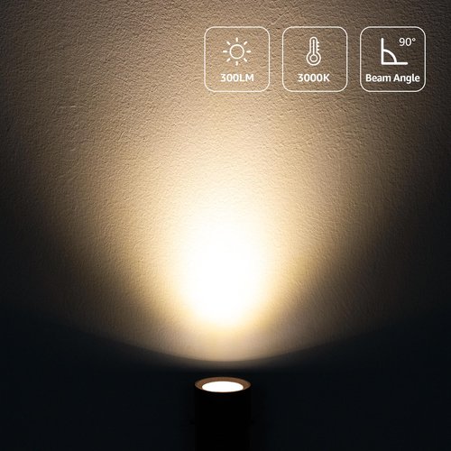 SUNVIE 2 Pack LED 120V SpotLights Indoor, 3W Up Lights Floor Spotlight, 3000K Uplights Indoor Accent Lighting for Plants Pictures Artwork, 5.9 FT Cord with Foot Switch