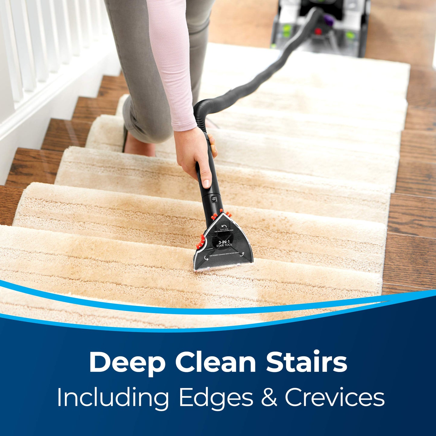 BISSELL 3-in-1 Stair Tool for Carpet and Upholstery Cleaners, New Genuine OEM Part, 3262