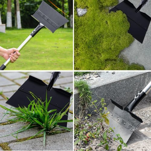 Multifunctional Garden Cleaning Shovel Tool, 54 Inch Flat Shovels Long Handle, Heavy Duty Metal Weeder Scraper Gardening Spade Cleaning Tool for Weeding, Landscaping, Lawn Edging, Digging, Ice Removal