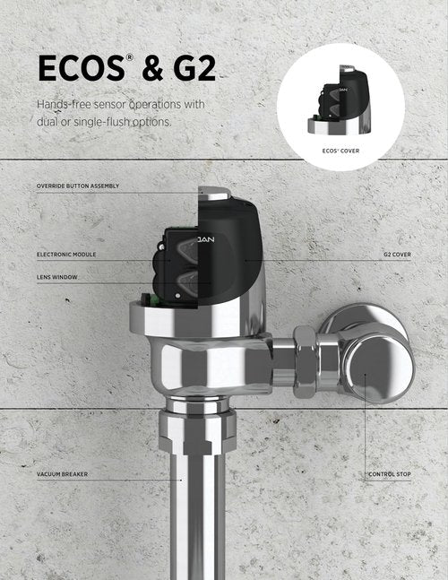 Sloan G2 EBV-129-A-C Water Closet Electronic Control Module 1.28 & 1.6 GPF - Compatible with Sloan Optima G2 & ECOS Sensor Water Closet Flushometers | Uses 4 AA Batteries, 3325450