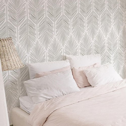 STENCILIT® Palm Leaves Wall Stencils - 2 Pack 31x13 in Stencil, Modern Wall Stencil for Painting Large Pattern, Palm Frond, Huge Stencil Leaves