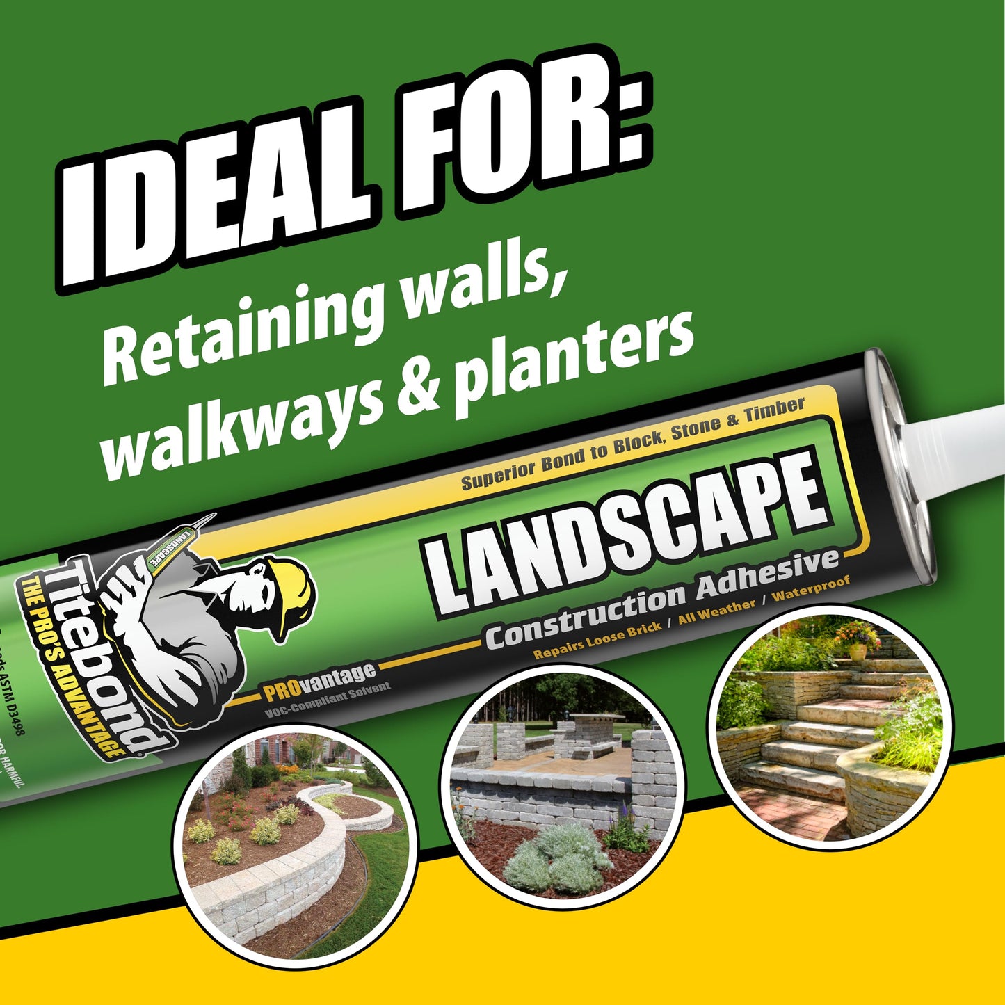 Franklin International 3121 Landscape Adhesive, 10-Ounce