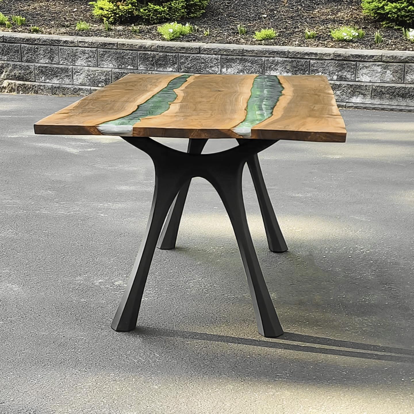 Flowyline 28" H 414 Hatty Handcrafted Black Metal Table Legs and Bases for Dining Tables | Steel Desk Legs | Rust-Resistant, Adjustable Furniture Legs for Bench DIY Mid-Century Modern Indoor/Outdoor