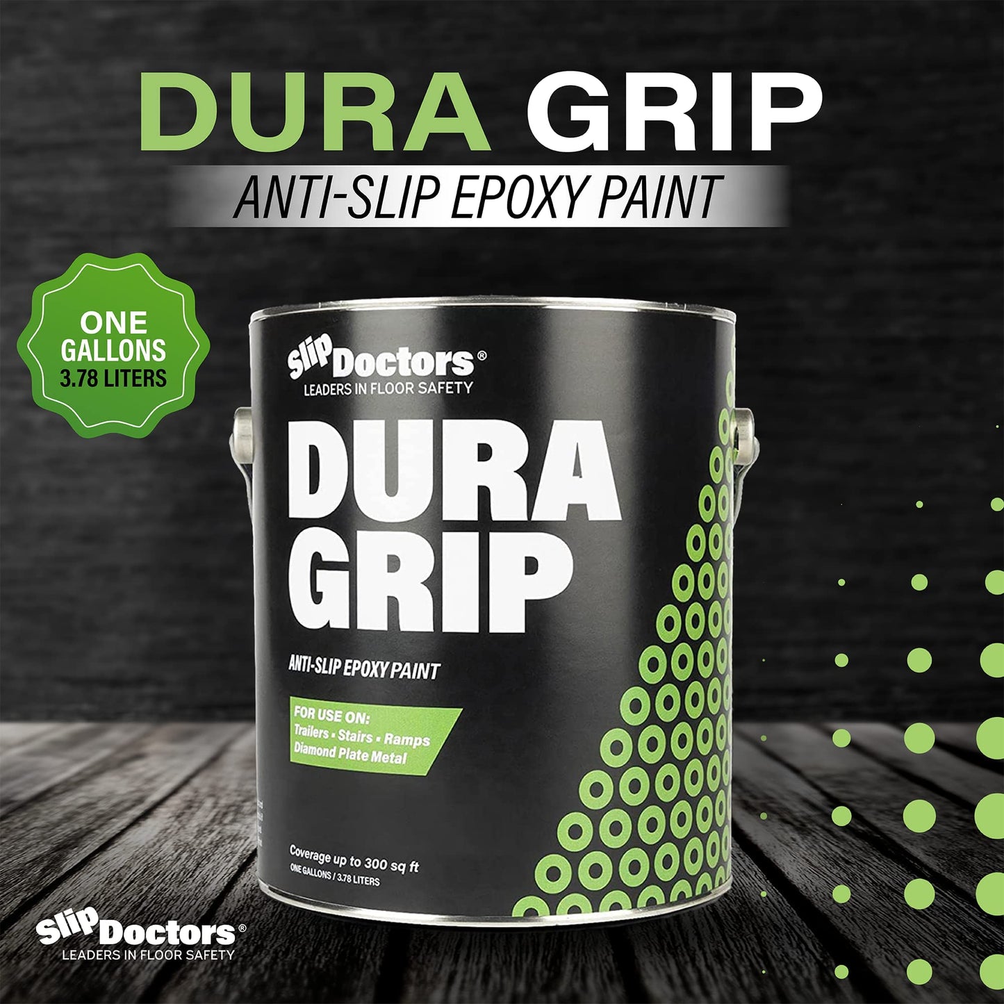 Dura Grip Anti-Slip Paint for Concrete, Wood, Tile and Metal – Non-Skid Coating for Floor, Decking and Ramps – Gallon (Sand)