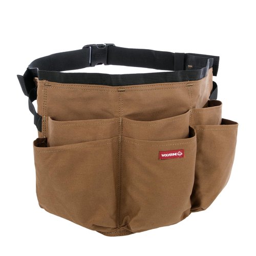 WOLVERINE Guardian Cotton Waist Apron with Reinforced Pockets, Adjustable Belt & Large Utility Pockets,Brown