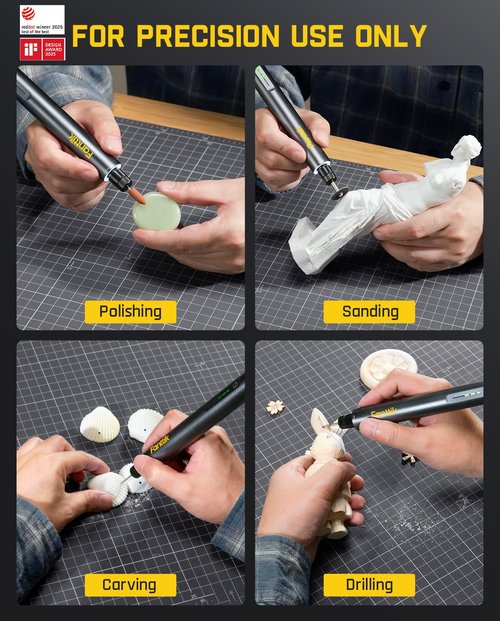 Fanttik F2 Master Mini Cordless Rotary Tool Kit 4V, NeoPulse Motor, 5 Variable Speed, 25000 RPM, Revostor Hub, 35 Accessories, Power Tool for Sanding, Polishing, Drilling, Carving, DIY Crafts