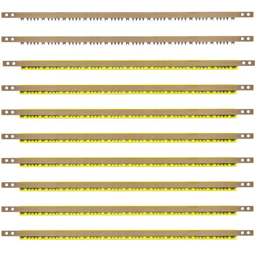10 Pcs Bow Saw Blade 21 Inch Replacement,Fits Any 21” Bow Saw for Tree Cutting, Green Wood,Super-Hard Alloy Steel