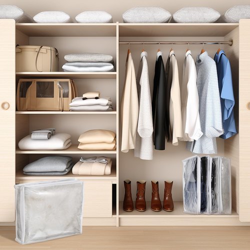 Meyeyaia 6 Pcs Sweater Storage Bags 14.2 X 12 X 3.2in Plastic Clothes Clear Zippered Storage Bags for Blankets Clothes Closet Quilt Pillow Bed Sheet Organizer