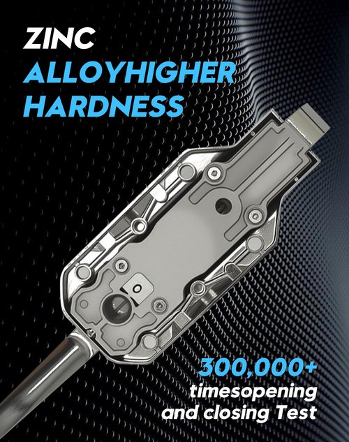 Zwwkkll Walk in Cooler Door Handle, Freezer Door Handle, Walk in Cooler Door Closer Complete Latch Kit,Coolers Radial Latch Offset -1/8 in to 1/4 in, 5.9" Solid Metal Interior Release Handle (Flush)
