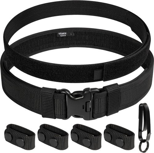 Vismix Nylon Duty Belt with Hook Lining, Key Holder and Belt Keepers