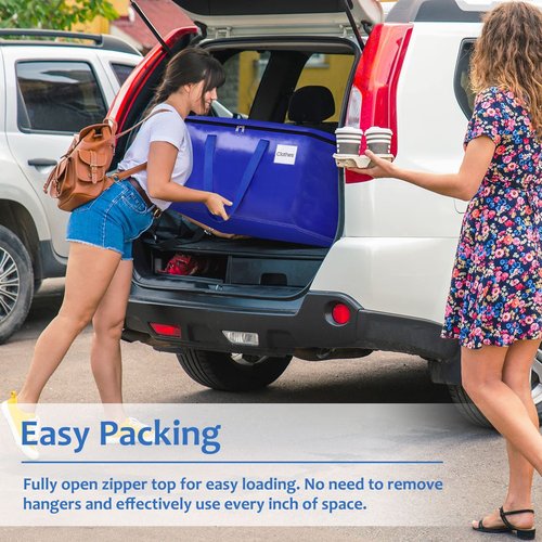 EpicTotes Extra Large Moving Bags, Storage Totes with Study Handles & Heavy Duty Zippers, Moving Supplies for Moving & Storage, Space Saving Packing Bags for Home & Dorm(88L 6-Pack)