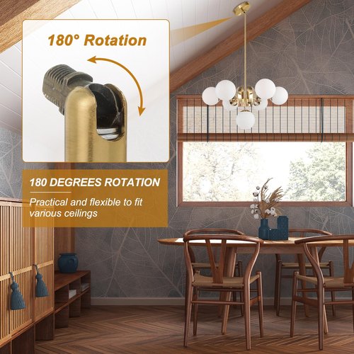 MECCANIXITY 2pcs Sloped Ceiling Adapter, 180 Degree Swivel M10 Fine Thread Sloped Ceiling Light Fixture Adapter for Ceiling Pendant Light Chandelier Track Suspend, Dark Bronze