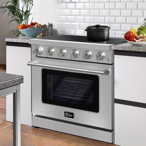CT Copper Tailor 36 Inch Electric Range with Convection Oven,Freestanding Oven, 6.0 cu. ft. Capacity,in Stainless Steel