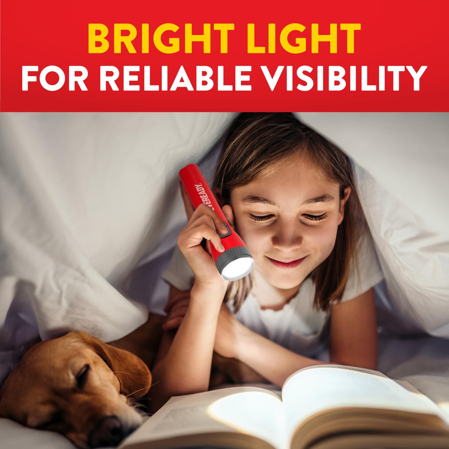 EVEREADY LED Flashlights (3-Pack), Bright Flashlights for Emergencies and Camping Gear, Power Outage Flash Light, AA Batteries Included