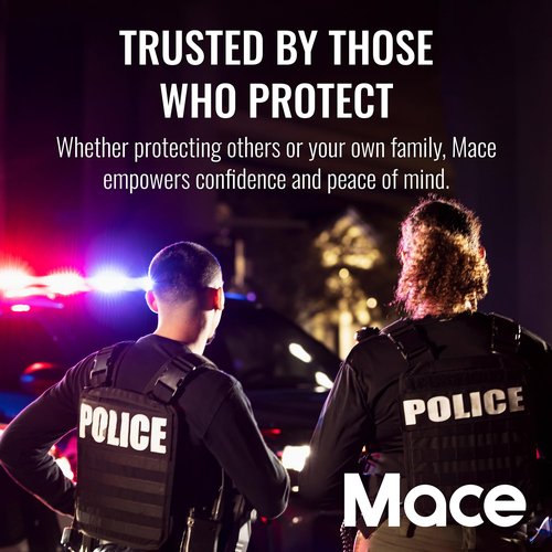 Mace Brand Self Defense Mace Pepper Spray, 12' Spray Stream, 10% OC Pepper Spray with UV Marking Dye, Attention-Grabbing Pink Case, Keychain & Belt-Clip, 18 Grams, 4.25" x 1.25" Personal Size (80347), Hot Pink