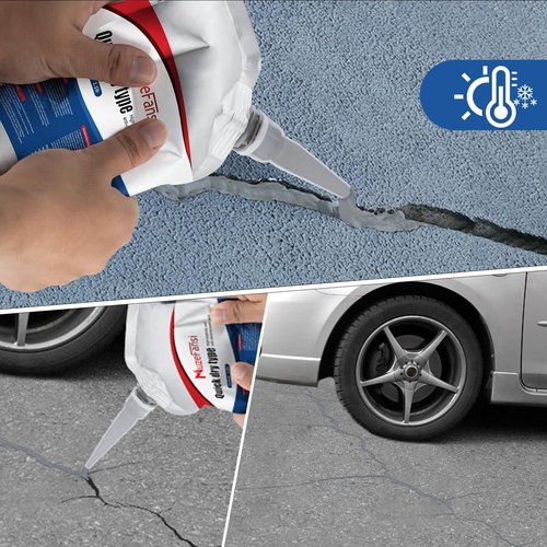 Concrete Crack Sealant, Premium Concrete Crack Filler, Weather-Resistant Caulking Glue,Quick-Drying & Waterproof Repair Adhesive for Slabs, Driveways, Sidewalks (2-Pack,2.19LB)