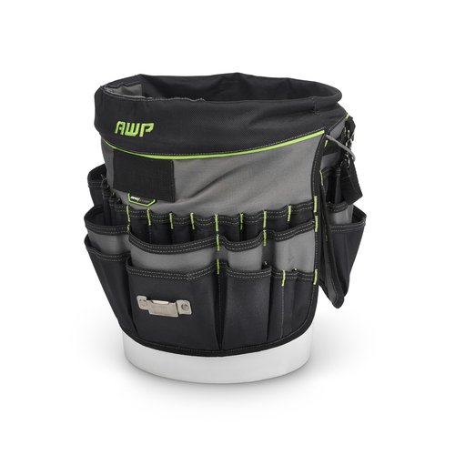 AWP 51-Pocket Bucket Tool Organizer for Easy Tool Access, Fits Most 5-Gallon Buckets, Water-Resistant Construction