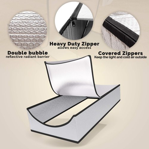 PANADY Attic Stairs Insulation Cover - 25 In x 54 In x 11 In - Class A Fireproof Attic Door Insulation Cover - Attic Access Insulation Cover - Attic Stairway Insulator - Attic Ladder Insulation Cover