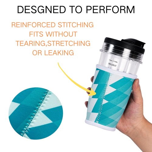 Neoprene Cup Sleeve Compatible only with Ninja BN751（24oz-710ML） Blender cup Insulated Anti - slip Sleeve for home,1 pack