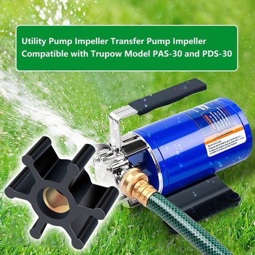 Vanshly,3 Pack Utility Pump Replacement Impeller for Utility Water Transfer Pumps,Water Pump Impeller Compatible with Trupow Model PAS-30 and PDS-30