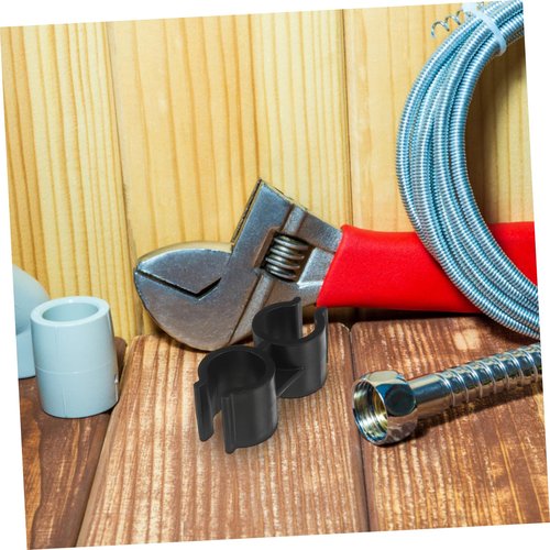 Hemobllo 4pcs Broom Dustpan Set Connector Plastic Double Tube Clamp Easy Install for Warehouse Supermarket