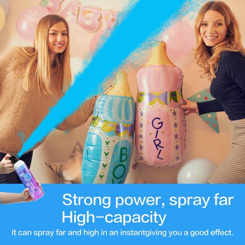 Gender Reveal Fire Extinguisher, Gender Reveal Color Smoke Powder Spray, 2 Pcs Blue Blaster Only for Baby Boy with Blue Smoke Suitable for Gender Reveal Party, 100% Biodegradable Party Supplies