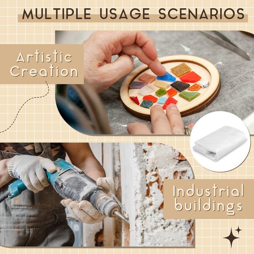 Teenyyou 36" X 76" Mosaic Mesh for Back Mounted Tile Fiberglass Mosaic Mesh Backing Boast for Tile Installation Supplies Tools (Non Sticky)