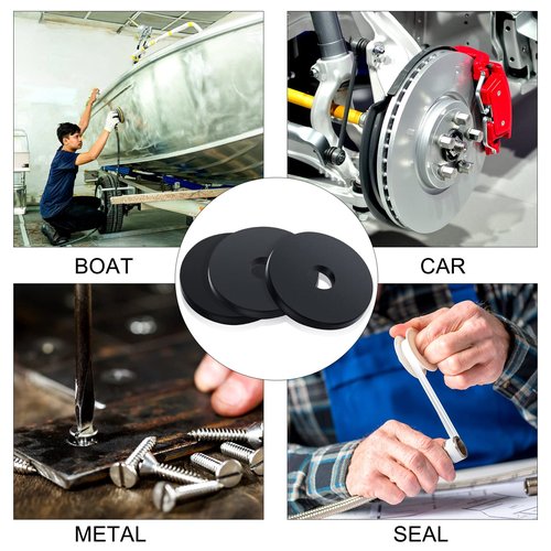 25 Pieces Rubber Washer Heavy Duty Abrasion Resistant Rubber, 1 Od x 1/4 ID x 1/8 Thickness Flat Washer Flat Grommets for Bolts Spacers, Vibration Suppression