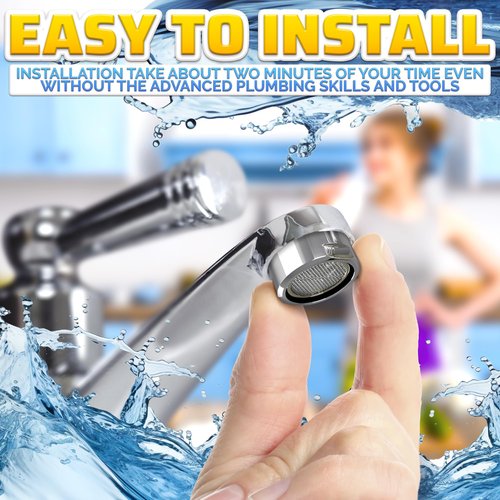 4Pcs Bathroom Faucet Aerator Replacement - 15"/16" 24mm Kitchen Bathroom Sink Attachment High Flow Aerator for Sink Faucet Aerators M24 Male Thread