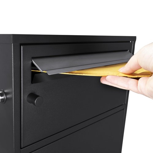 Barska Large Package Delivery Parcel Mail Steel Drop Box for Porch with Advanced Push Lock & Patented Shelf for Large Parcel