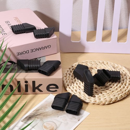 CHGCRAFT 36 Pcs Folding Chair Leg Caps Plastic Chair Replacement Foot Caps Furniture Legs Floor Protectors Black