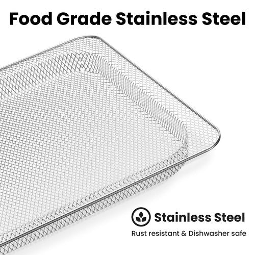 Replacement Air Fryer Basket for Ninja Foodi SP101 Air Fry Oven，Air Fryer Basket for Ninja Foodi Air Fryer Accessories,Stainless Steel Tray for Ninja Foodi SP100, SP101B1, SP101C