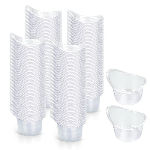 souG 200pieces 5ml Eye Wash Cup Plastic Eye Flush Cleaning Cups Portable Disposable Measuring Cup Portable Eye Bath Washer Cleaning Cups for Eye Rinse and Flush