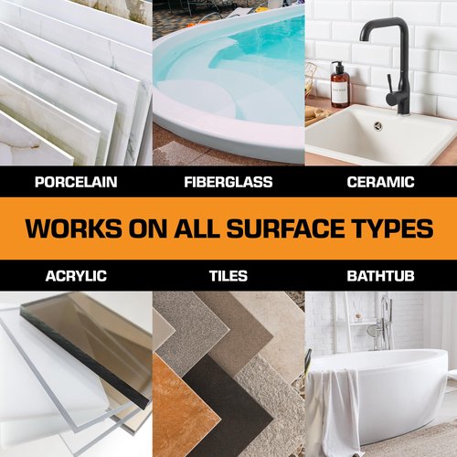 White Porcelain Repair Kit, Fiberglass Tub Repair for Sink, Shower, Countertop, and Tile - Acrylic Tub and Cracked Porcelain Sink Repair