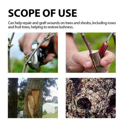 Tree Pruning Sealer, Grafting Wax for Tree and Bonsai, Tree Wound Sealer, Tree Wound Dressing, TreeSealer After Cutting, Tree-Bark Repair, TreeWound Pruning Sealer with Brush (1 Bottle, 3.6oz)