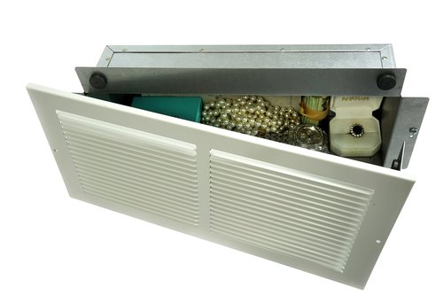 Professional Grade Products Hidden Wall Safe, Hidden as Air Vent in Plain Sight, Secures Jewelry, Valuables, Cash etc, White