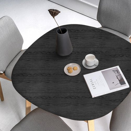 Black Wood Contact Paper Peel and Stick Wallpaper 15.7"x 118.1" Vinyl Wood Grain Wall Paper Thicken Textured Self Adhesive Removable for Furniture Wall CounterTop Peel and Stick Waterproof