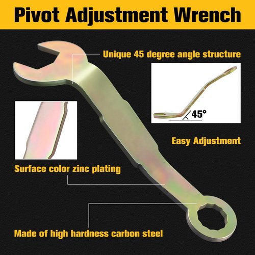 SPEEDWOX 2 Pcs Pocket Door Wrench 3/8 inch Pivot Adjustment Wrench Bi-Fold Open Spanner Pocket Door Adjustment Spanner Closet Doors Tool for Sliding Doors Hanger 3 in Length Comes with A Organizer
