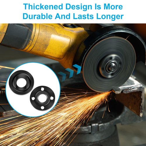 pwkauka 7PCS Angle Grinder Nut Angle Grinder Flange Wrench Kit, 5/8-11 Flange Metal Lock Nut, Compatible with DeWalt, Milwaukee, Makita, Metabo, Bosch, Ryobi, Black & Decker 4.5" 5" Grinder Parts
