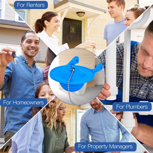 3 Inch Toilet Flapper Replacement, Large Premium Toilet Tank Flapper Fit for Gerber, Silicone Stopper Flapper Repair Parts 3 Inch Toilet Flush Valve, Easy to Install