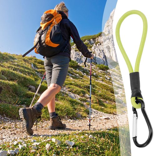 Bungee Cords with Carabiner Clips - Bungee Cords with Hooks | Camping Tent Carabiner with Strap | Long Bungee Straps with Clips Outdoor for Bike, Camping, Tarps, Truck - 18 to 120 Cm