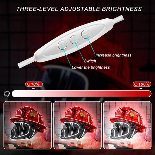 Firefighter Helmet Neon Sign, LED Neon Pop Firefighting Hero's Helmet Decor, USB Power, Fire Station Decor & Fireman Gift, Durable Art for Home/Bar(Red)