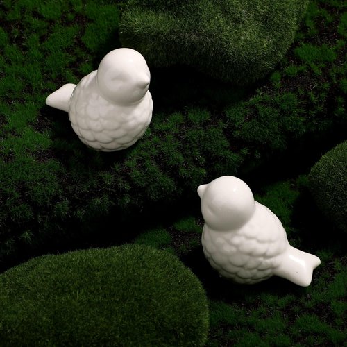 2pcs Ceramic Toilet Bolt Covers, Ceramic Cute Bird Covers Toilet Bolts Toilet Bolt Caps Easy installation Set for Bathroom Decor