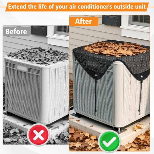 32'' X 32'' Central Air Conditioner Covers for Outside Units,Top Universal AC Unit Mesh Covers Outdoor,Breathable AC Condenser Cover for All Seasons
