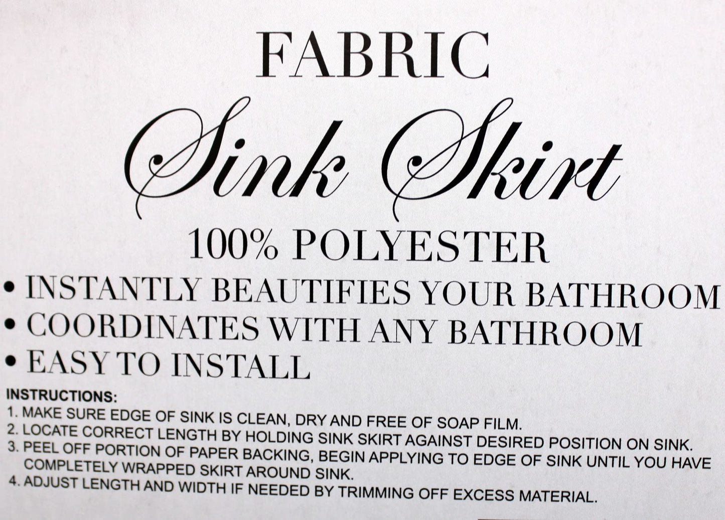 Dependable Industries inc. Essentials Fabric Sink Skirt Diamond Mosaic Stitch Platinum Silver Grey