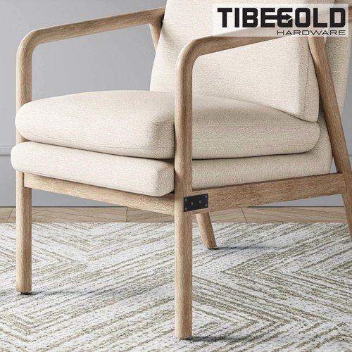 TIBEGOLD Mending Plate, Black Metal Flat Straight Brace Bracket, Double-Wide Metal Plate, Joining Plate for Wood Furniture Fence Fastening with Screws in 2 Different Lengths (30x70mm, 10 Pack)