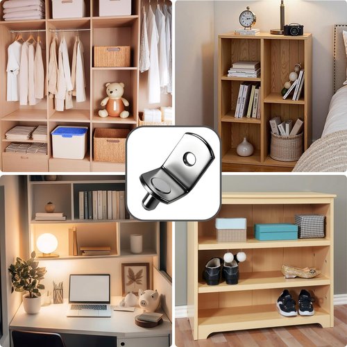 Hubuki 5mm Shelf Pegs pins 5 mm Kitchen Cabinet Bookshelf Shelf Support Pegs with Holes L Shape Adjustable Metal Shelves Holders for Wood Shlving Bookcase（70Pcs）
